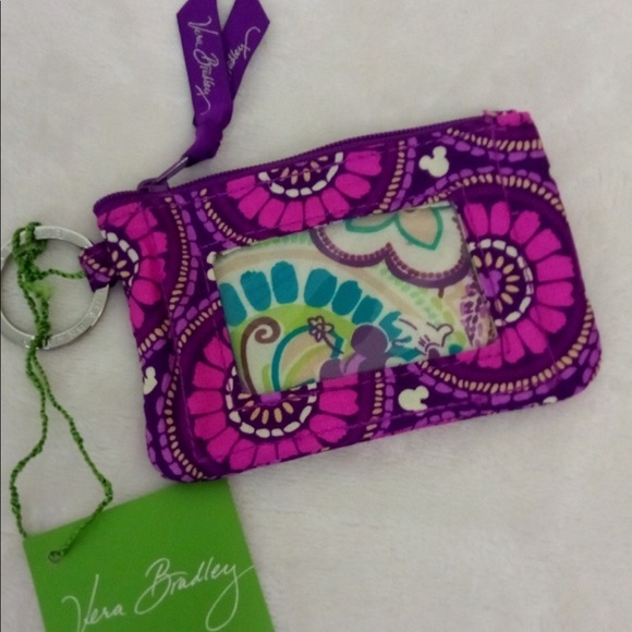 Vera Bradley Handbags - Disney Mickey Plum Up Coin ID Case NWT